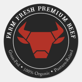 Produktetikett för Fresh Premium Beef Business-pro Runt Klistermärke