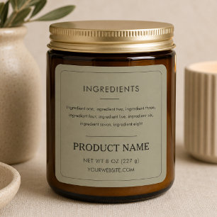 Produktetikett för ingredienser fyrkantigt klistermärke