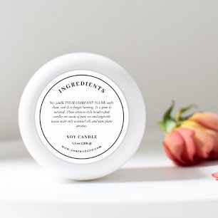 Produktetikett för ingredienser runt klistermärke