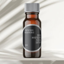 Produktetikett för kosmetikatvål - svart med silve
