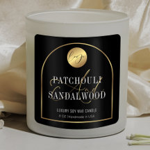 Produktetikett för Modern Black & Guld Logotyp Soy