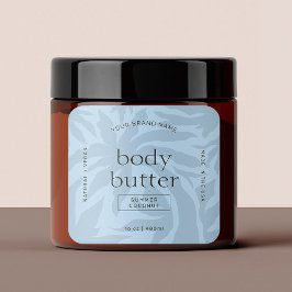 Produktetikett för Modern Light Blue Body Lotion S Fyrkantigt Klistermärke