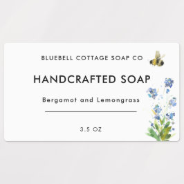 Produktetikett för Modern minimal Blommigt Soap Pu Klistermärke