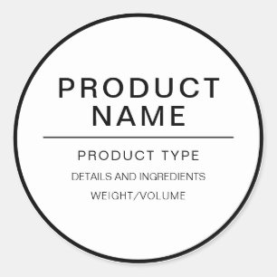 Produktetikett för Modern Personlig Homemade Runt Klistermärke