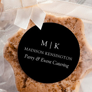 Produktetikett för Monogram eller Lägg till Logoty Runt Klistermärke