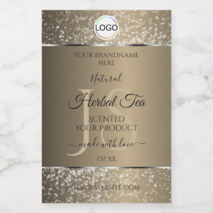Produktetikett för Platinum Beige Logotyp Initiale Mat Etikett