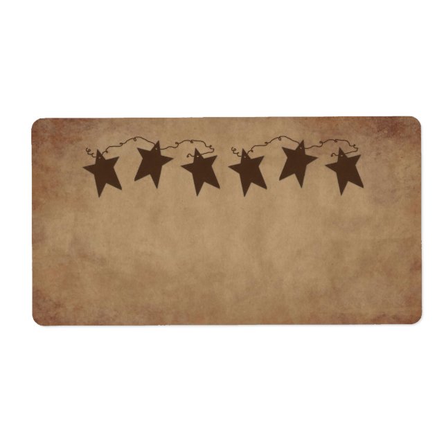 Produktetikett för Rusty Stars Fraktsedel (Framsidan)
