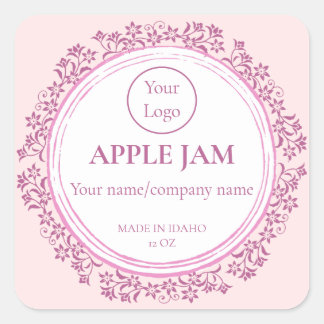 Produktetikett för små företag Anpassningsbar Sylt Fyrkantigt Klistermärke