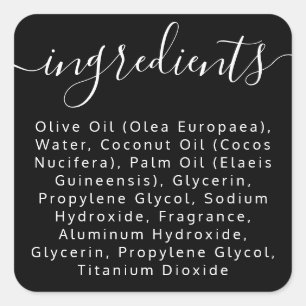 Produktetikett för svartlistade ingredienser i skr fyrkantigt klistermärke