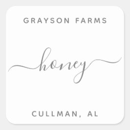 Produktetikett Fyrkantigt Klistermärke