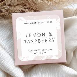 Produktetikett med minimalt ljus-grått-bushstrokes fyrkantigt klistermärke