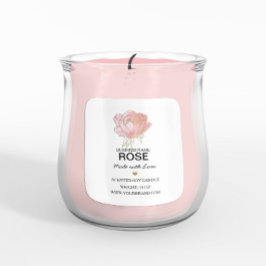 Produktetikett rosa vattenfärg fyrkantigt klistermärke