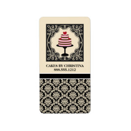 Produktetiketter för bakverk {Cakes} Adressetikett
