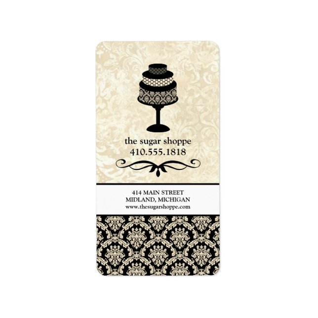 Produktetiketter för bakverk {Cakes} Adressetikett (Framsidan)