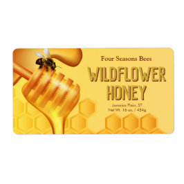 Produktetiketter för bin och honungsdoppare Gult G Fraktsedel