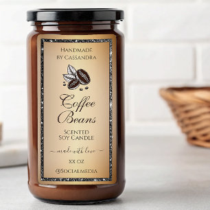 Produktetiketter för elegant Guld-kaffe Silver Gli Fraktsedel