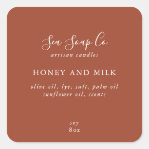 Produktetiketter för företag fyrkantigt klistermärke