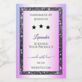 Produktetiketter för holografisk Färgad Silver Gli Mat Etikett