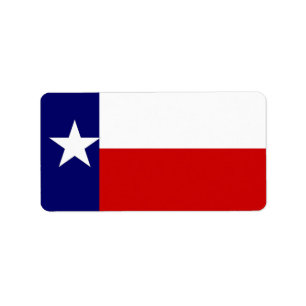 Produktetiketter Texas Lone Star Flagga State Desi Adressetikett
