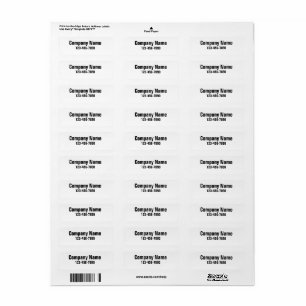 Produktetikettmall för Mobilt nummer för Business  Returadress Etikett