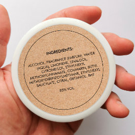 Produktetikettsmärken för ingredienser runt klistermärke