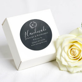 Produktförpackning, handgjord med Monogram utandni Runt Klistermärke