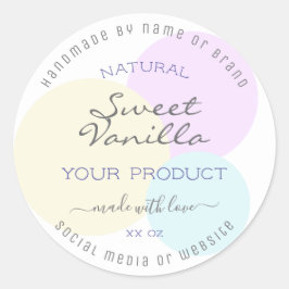 Produktförpackningsetikett för klassfärgen Waterco Runt Klistermärke