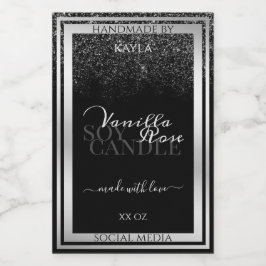 Produktförpackningsetiketter för Classy Black and Mat Etikett