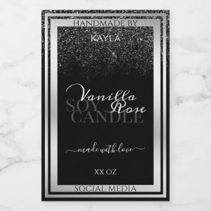 Produktförpackningsetiketter för Classy Black and Mat Etikett