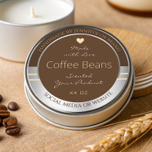 Produktförpackningsetiketter för elegant Brown och