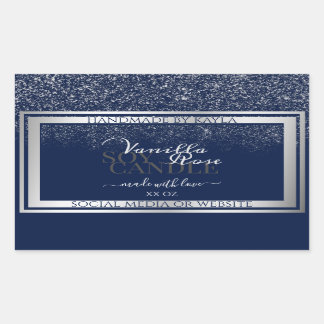 Produktförpackningsetiketter för klass Mörk blått Rektangulärt Klistermärke