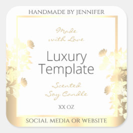 Produktförpackningsetiketter för lyxprodukter (Blo Fyrkantigt Klistermärke