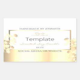 Produktförpackningsetiketter för lyxprodukter (Blo Rektangulärt Klistermärke