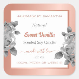 Produktförpackningsetiketter för ro White och Gråt Fyrkantigt Klistermärke