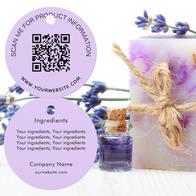 Produktingrediensförteckning QR-kod, affärsetikett Gåvor Etiketter (Skapare uppladdad)