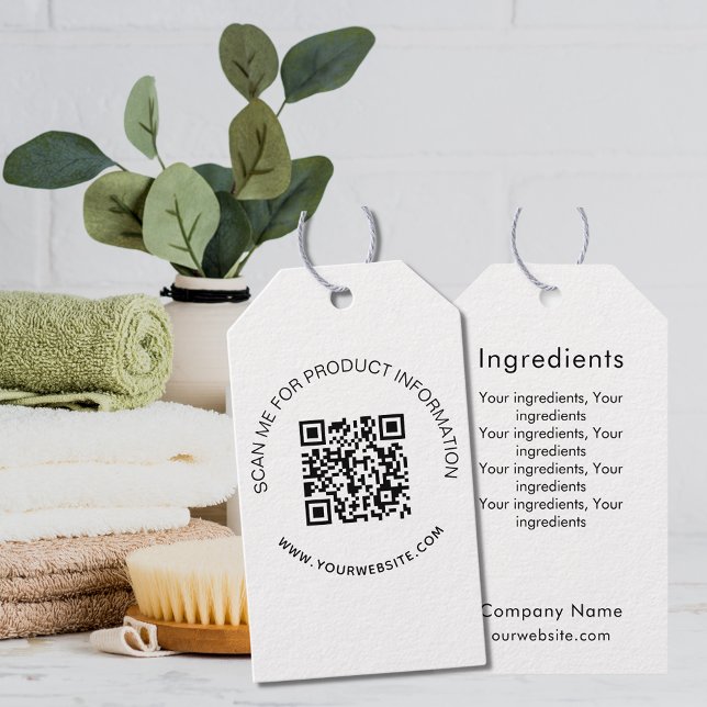 Produktingrediensförteckning QR-kodverksamhet Presentetikett (Skapare uppladdad)