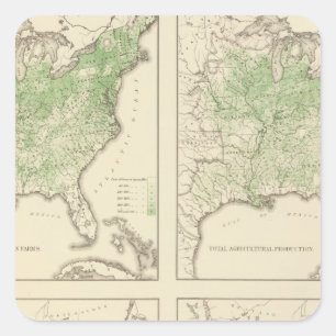 Produktion av maj och mejeri, US-Lithograph Fyrkantigt Klistermärke