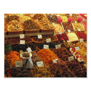 Produktion, Boqueria-marknaden, Barcelona, Spanien Fototryck