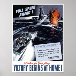 Produktion för din flotta - WWII Poster