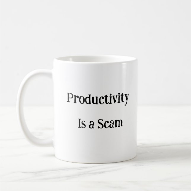 Produktivitet är en konstig lera kaffemugg (Vänster)