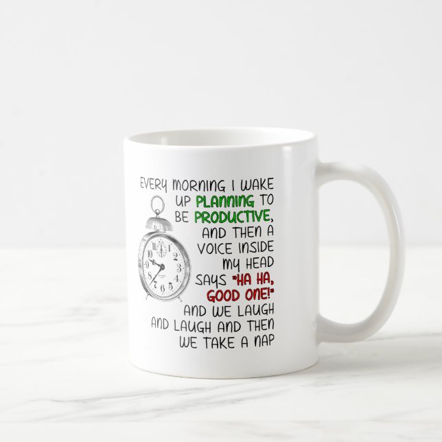Produktivitet Nap Funny Mug Kaffemugg (Höger)