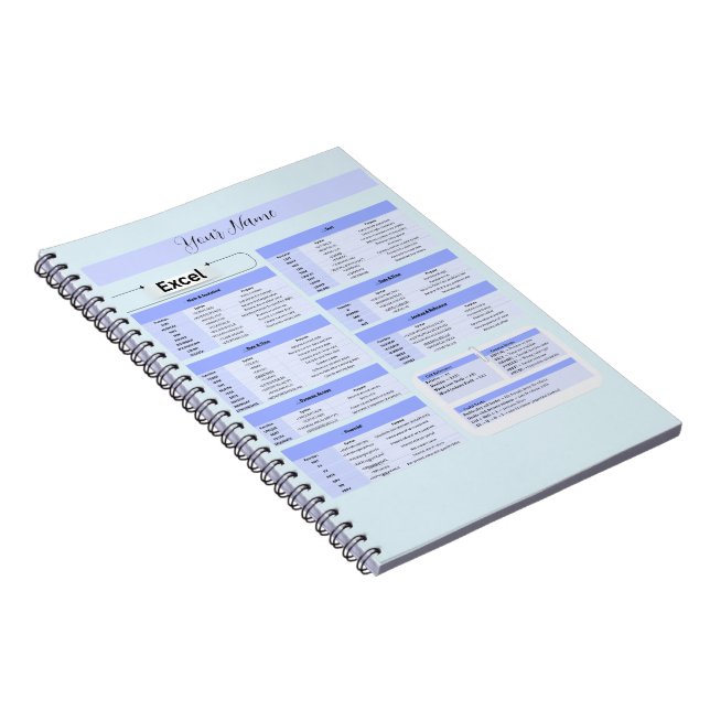 Produktivitetsmusmatta - Excel-genvägar Anteckningsbok (Högra Sidan)