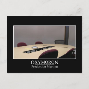 Produktivt möte är en oxymoron vykort