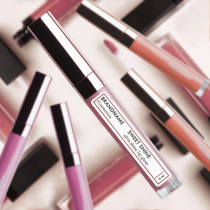 Produktmärke för Lip Gloss Red Chic Glitter Gräns Klistermärke