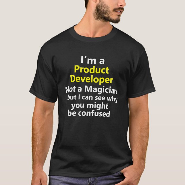 Produktutvecklarens jobbkarriärdesignerjobb P T Shirt (Framsida)