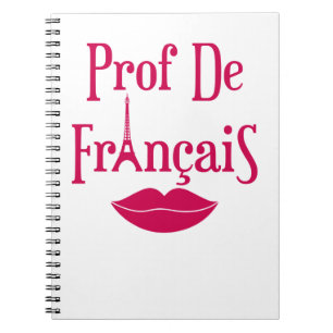 Prof de Francais Fransk Lärare Madame Women Anteckningsbok