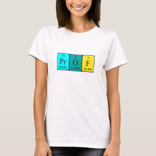 Prof Periodisk skjorta bord namn T-shirt