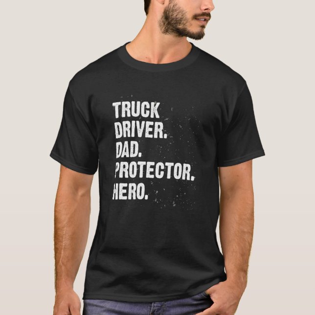Prof. Prof. Prof. Prof. Prof för Prof Hero Trucker T Shirt (Framsida)