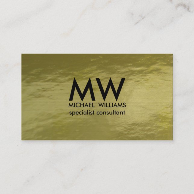 Profesional elegante círculo dorado simple mínimo visitkort (Framsida)