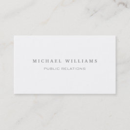 PROFESIONAL ELEGANTE MODERNO MINIMALISTA BLANCO VISITKORT